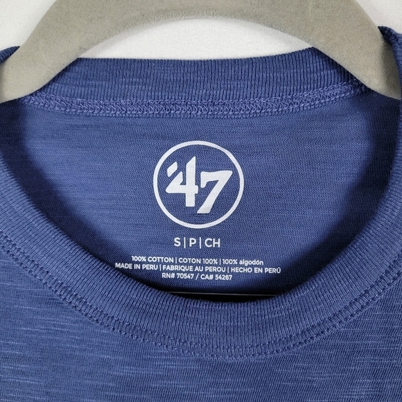 '47 Brand NEW ENGLAND PATRIOTS Legacy Cadet Blue T-Shirt Men's Size S Retro Logo - Picture 3 of 7